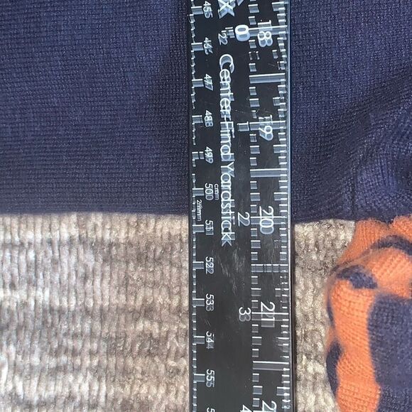 Pharos Academy Adult Small School Uniform Cardigan Sweater Navy Blue Orange - Picture 4 of 6